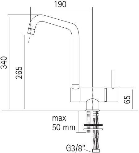 Quadrodesign Смеситель для кухни на столешнице из латуни Kitchen brass sun-id-1428954 - Вид №1