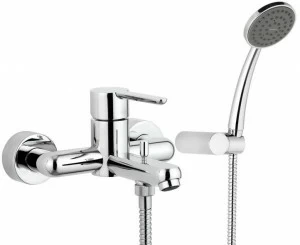 Rubinetterie Mariani Смеситель для ванны настенный однорычажный с ручным душем Noir 230 - no