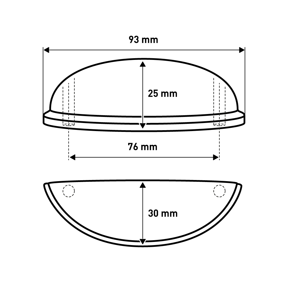 Мебельная ручка  Ракушка, 25x30x93 мм, кофе LJPS0166 Public Steel Россия  - Вид №5
