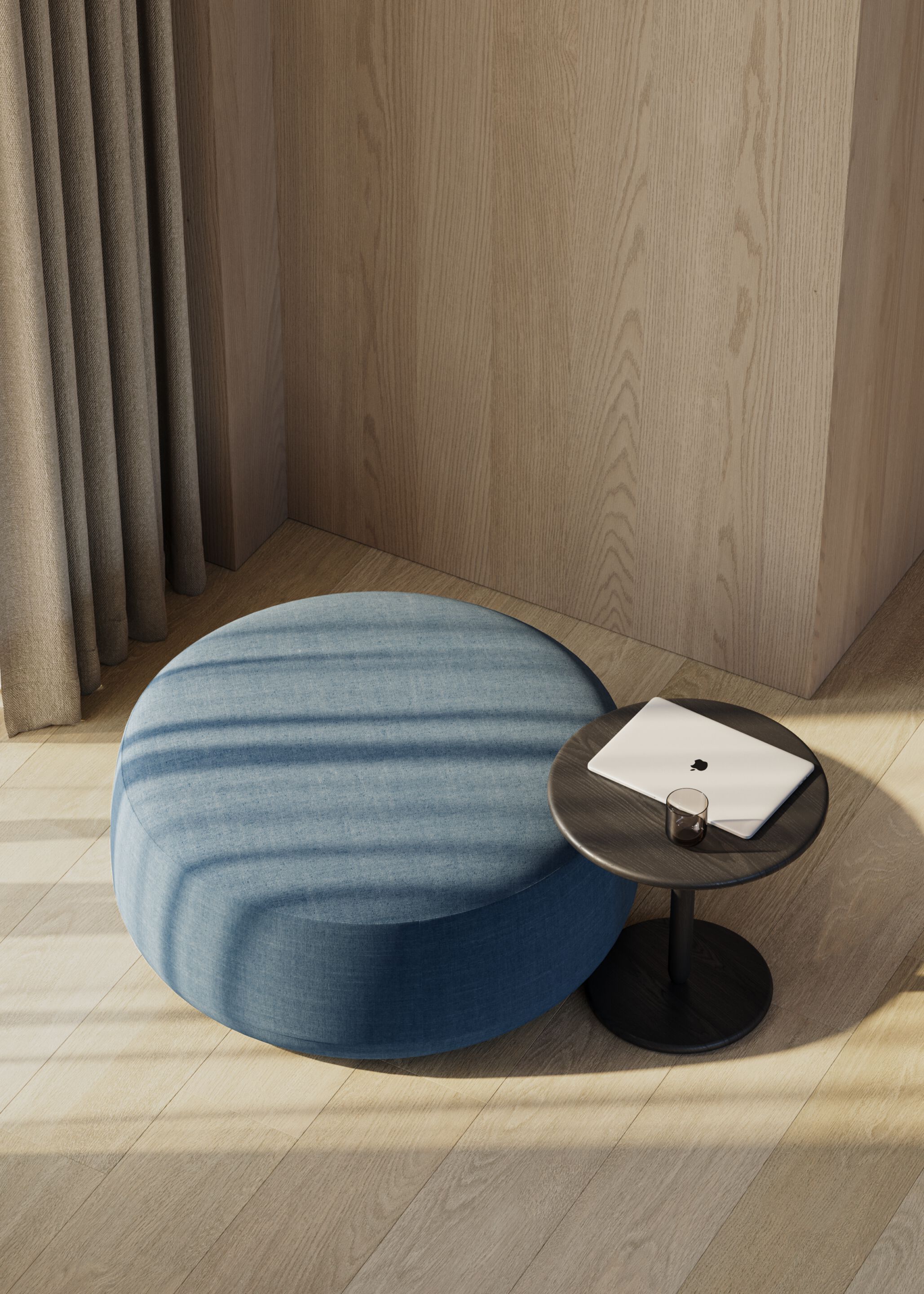 Круглый пуф из ткани Omelette Editions MOLE ARCH-00067441 - Вид №3