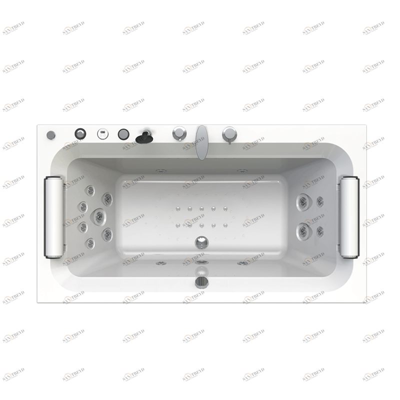 Гидромассаж "Лечебный Chrome" на ванну Хельга 185х100 (двигатель 900 Вт, джет Глори - 4 шт., джет Джереми - 9 шт.) Radomir 1-65-2-0-2-044