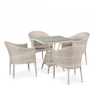 T706/Y350-W85 Latte 4Pcs Комплект плетеной мебели T706/Y350-W85 4Pcs Latte Afina