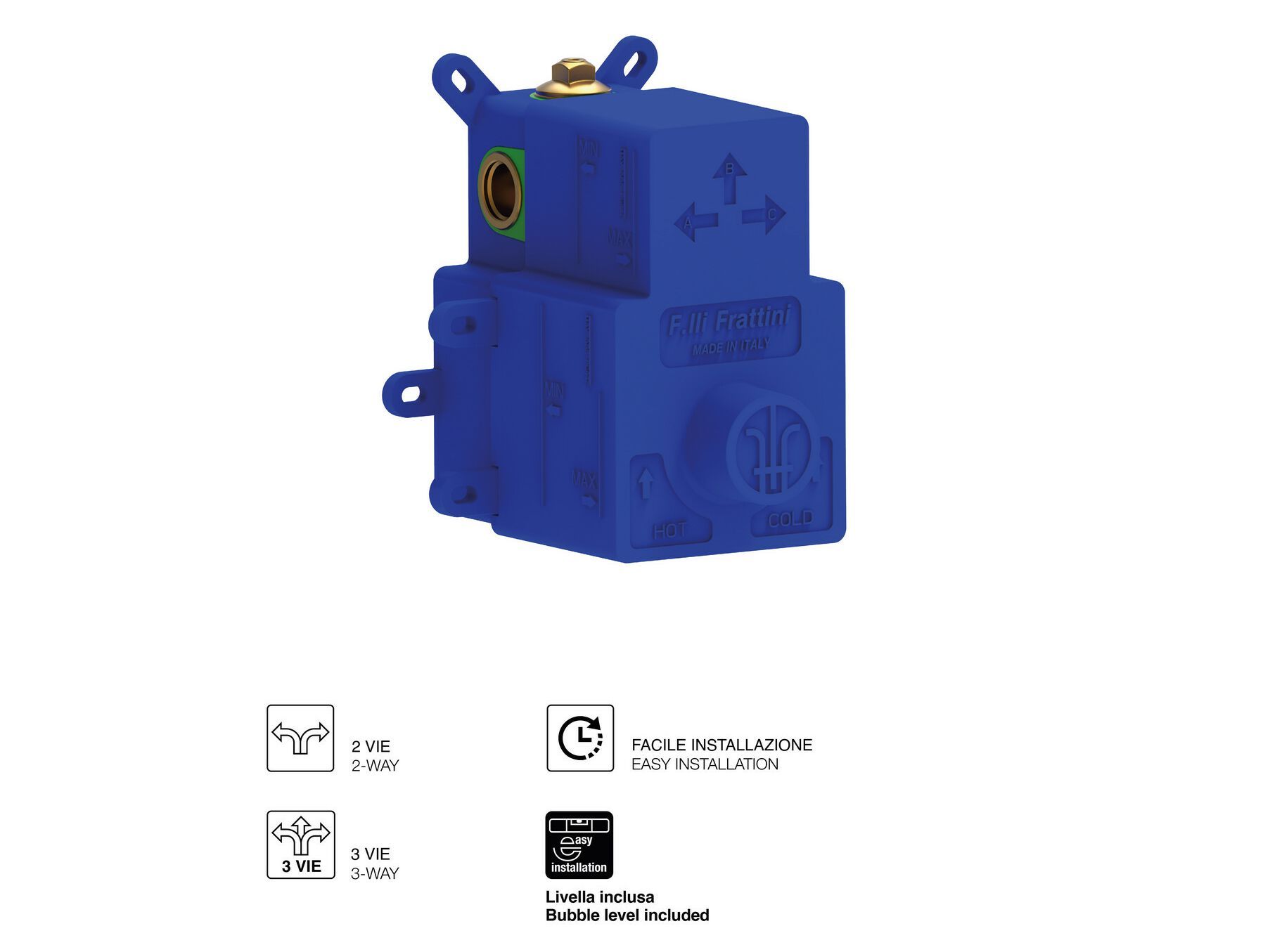 Встраиваемый корпус термостатического смесителя Rubinetterie Frattini 98712 ARCH-00008192 - Вид №1