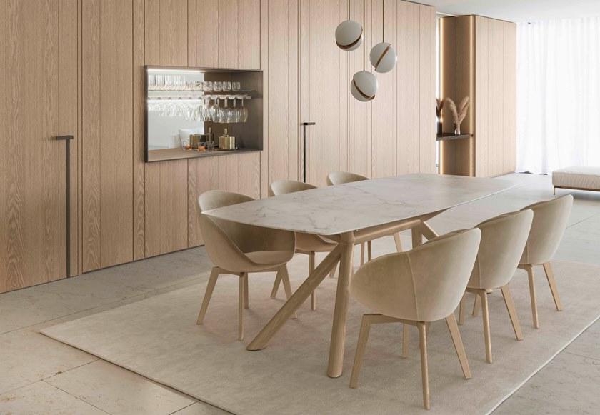 OLIVIERI Прямоугольный деревянный обеденный стол sun-id-1362700 - Вид №3