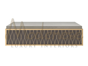 Прямоугольный низкий журнальный столик из шиповника