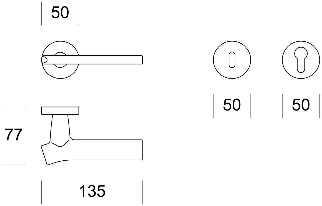 Ento Ручка из латуни на розетке Wing 6190 - Вид №4