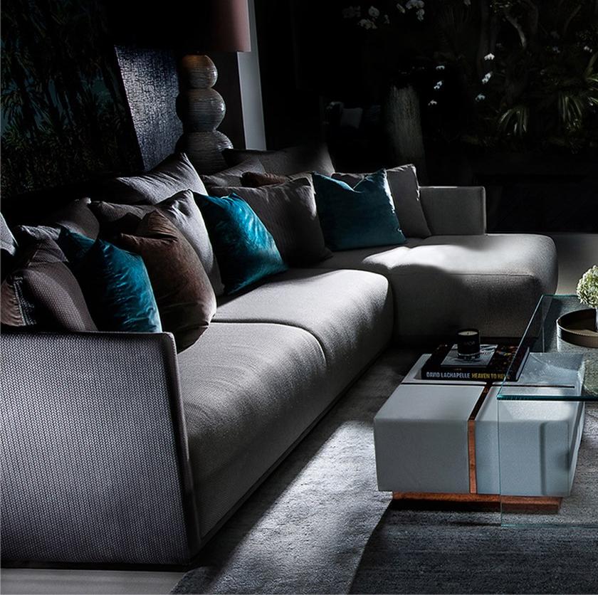 MORADA Диван из ткани с шезлонгом Verona Verona sec - Вид №3