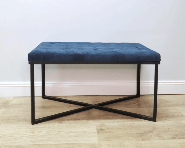 Банкетка "Сапфир" на черном основании FOR MISS ДИЗАЙНЕРСКИЕ 263975 Черный;синий  - Вид №3