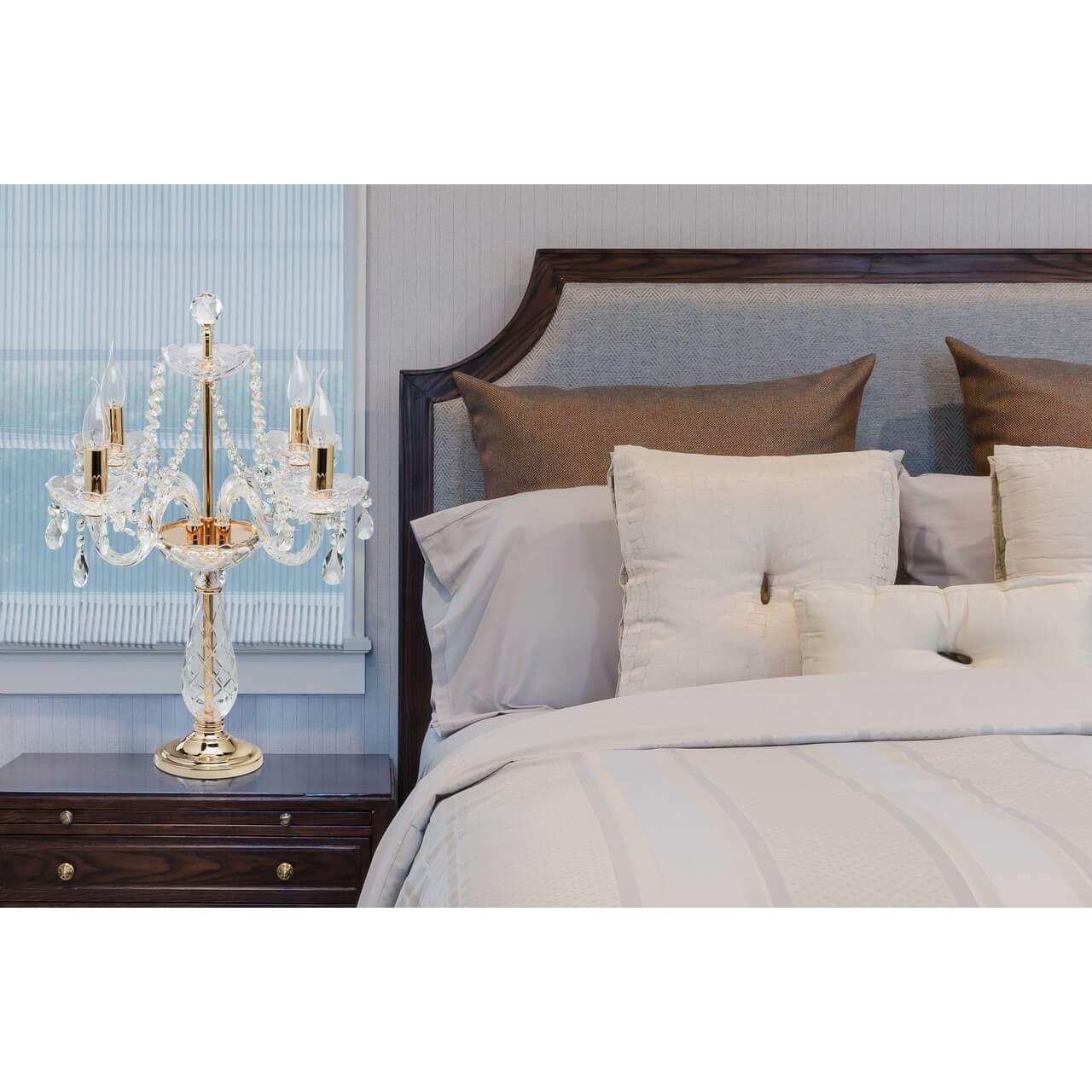 Настольная лампа MW-Light Каролина 367036204 MW-LIGHT ПОДСВЕЧНИК, СВЕЧА 195153 Белый;золото;прозрачный  - Вид №2