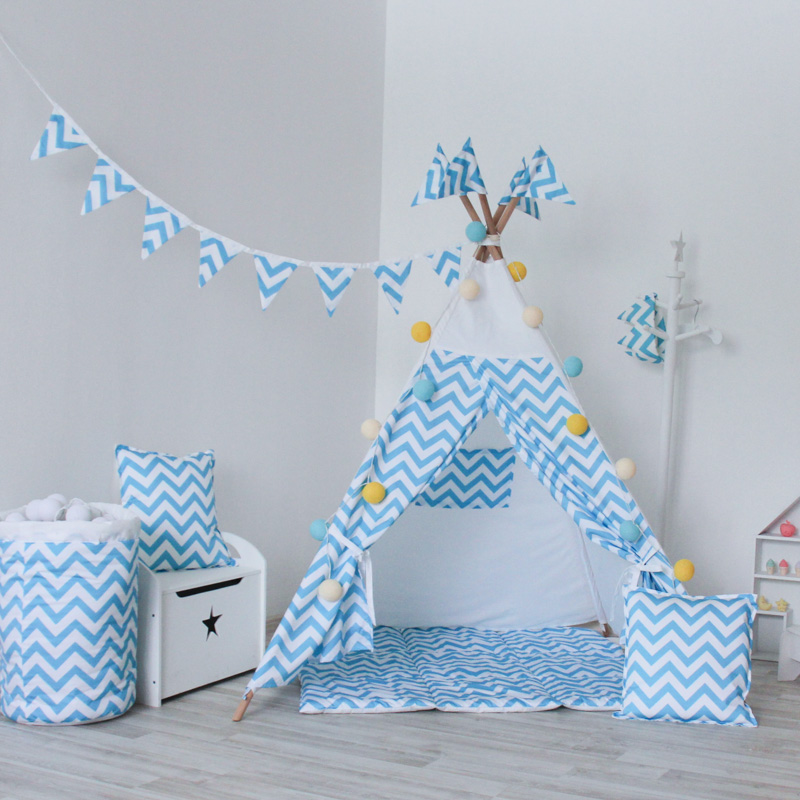 Гирлянда из флажков Blue Zigzag VAMVIGVAM BLUE ZIGZAG 282216 Голубой Santreyd  - Вид №4