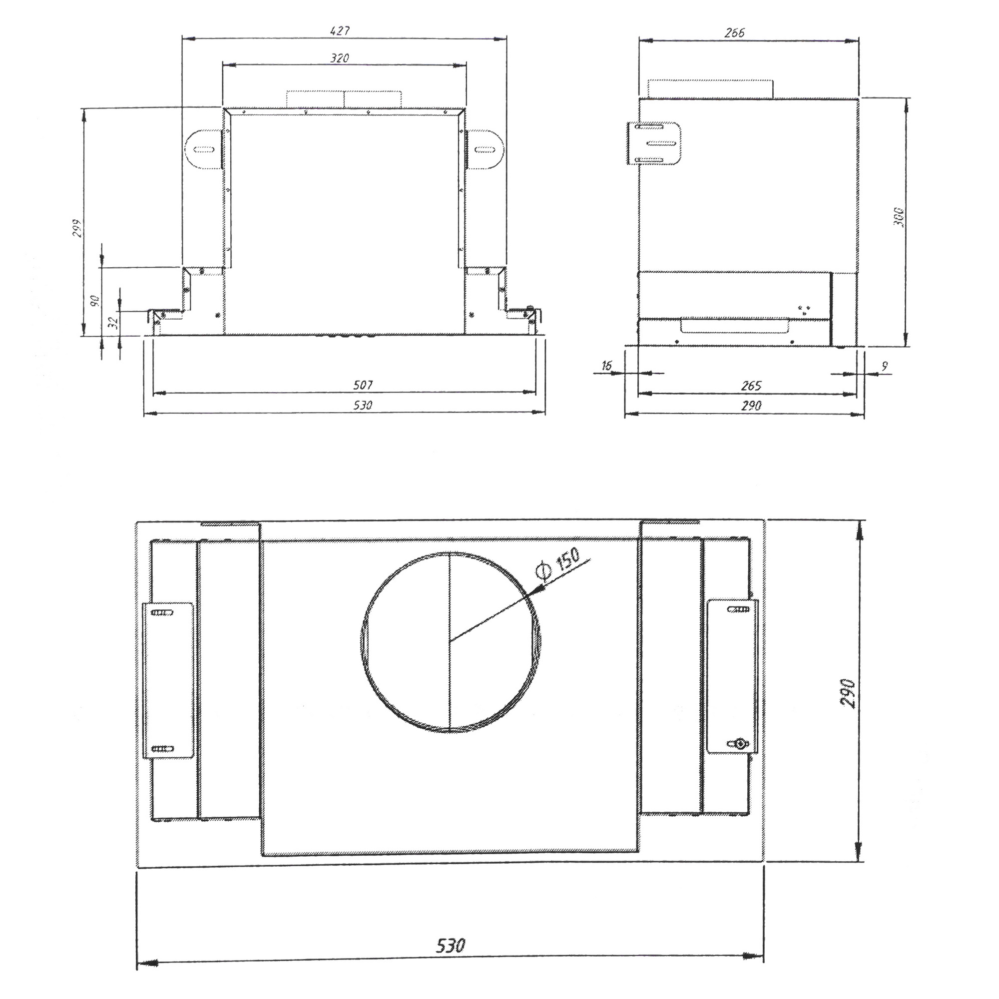 1217325 Вытяжка полновстраиваемая Akpo WK-6 Neva glass серебристый/белый STDN-0121701 - Вид №12