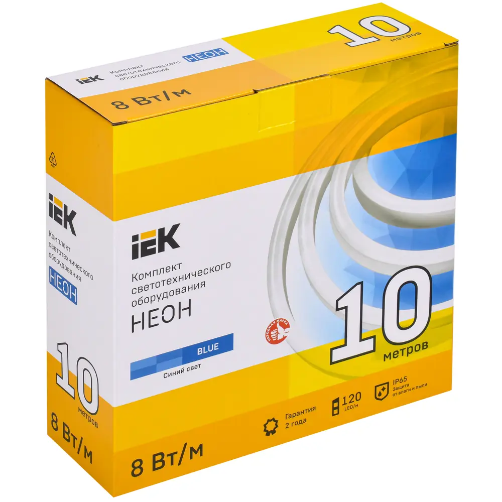 Комплект светодиодной ленты IEK Неон 2835B120 120 диод 8 Вт/м 220 В 80 мм IP65 10 м синий свет 85339498 STLM-2096681  - Вид №8
