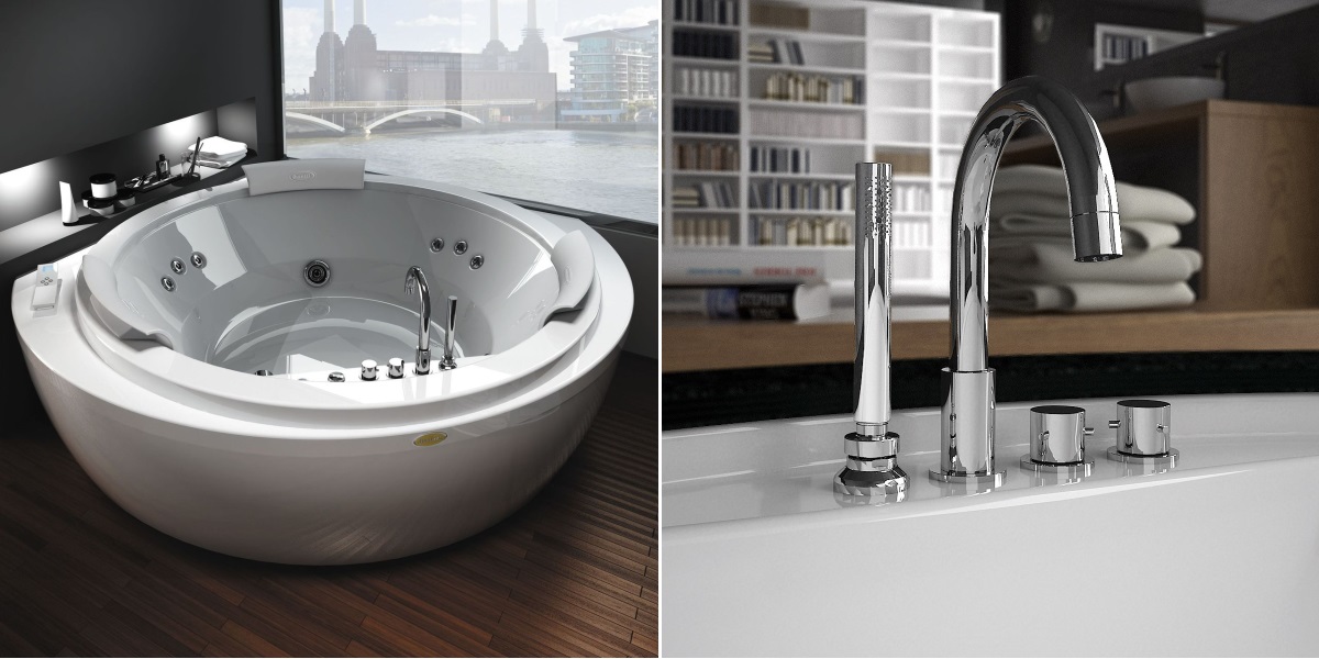 Ванна угловая с гидромассажем "TOP AQS" Nova Corner 9Q43-553A Jacuzzi 9Q43553A - Вид №1