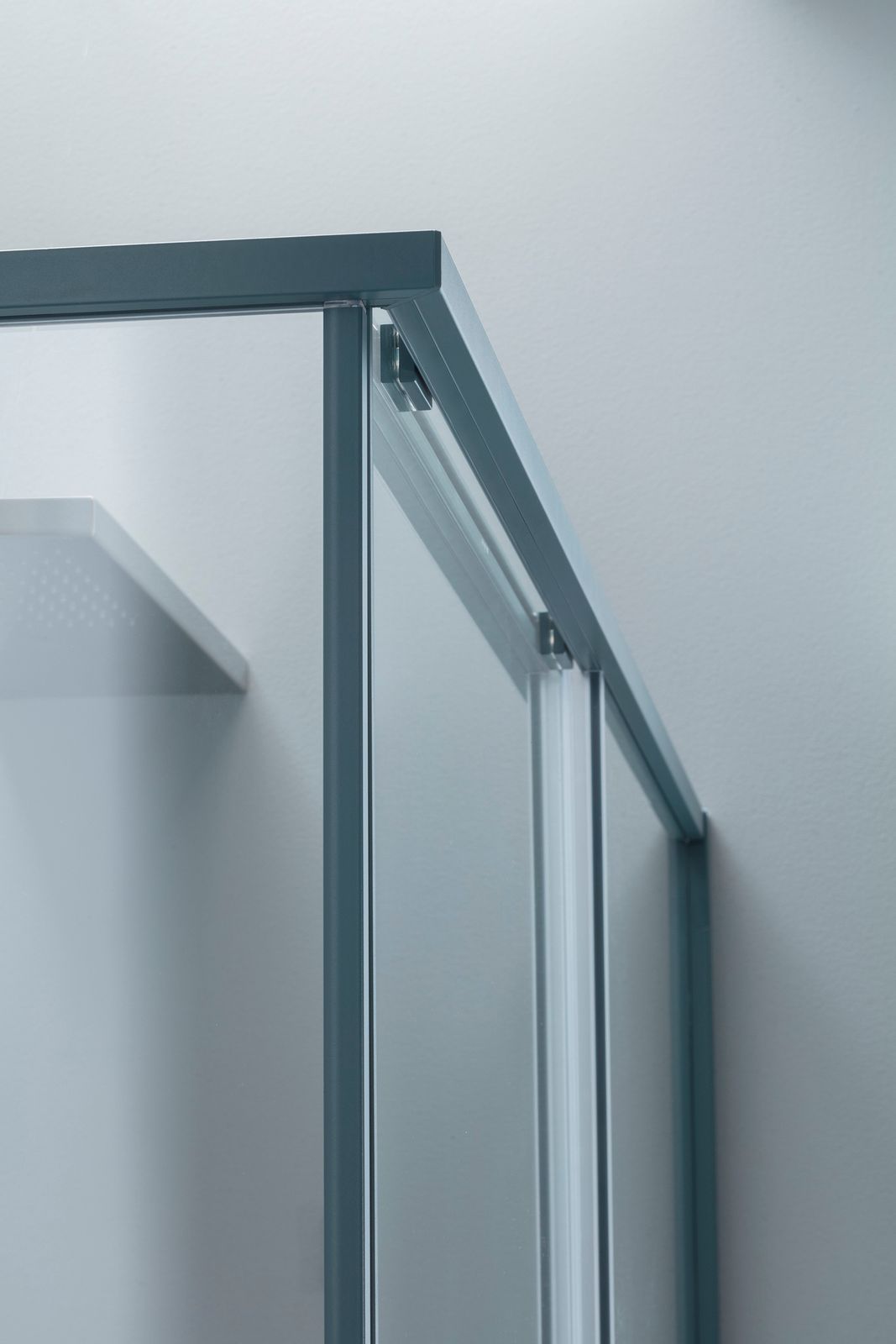 Угловая душевая кабина с раздвижной дверью и фиксированной стороной ARBLU проволока ARCH-00124778 - Вид №3