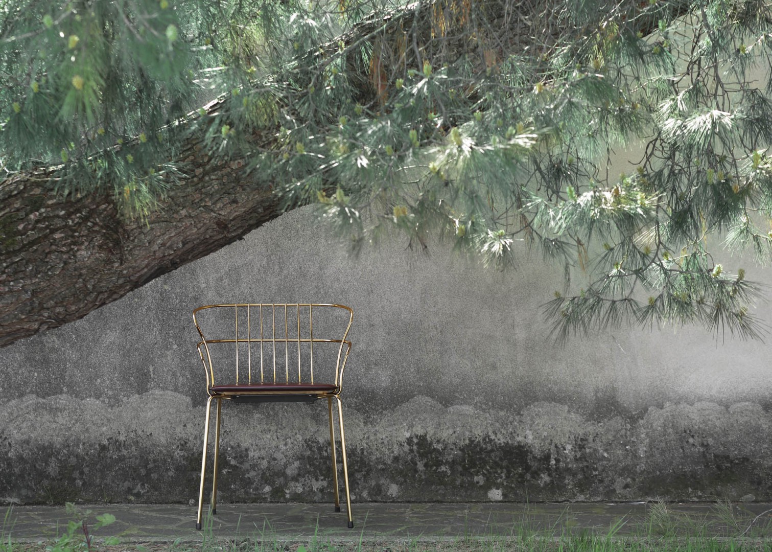 Flint 535-A Кресло со стальным каркасом и спинкой на 4 ножках, сиденье из полиамида, дерева ироко или кожи. Et al. Flint - Вид №15