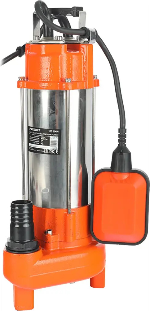 Фекальный насос Patriot FQ500N с режущим механизмом для грязной воды 82770404