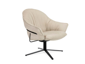 Тканевое вращающееся кресло с подлокотниками