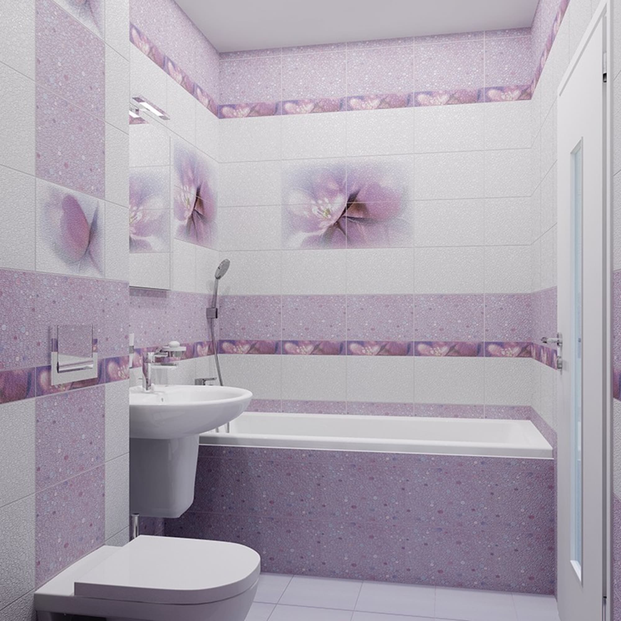 16295405 Бордюр « БД45ЛЛ303» 36.4х8 см цвет фиолетовый Лила Santreyd 