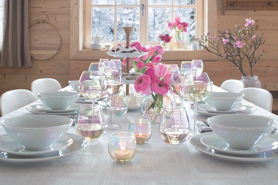 Набор из 2 круглых бокалов 650 мл Pearl LSA INTERNATIONAL PEARL 00-3863255 Прозрачный;розовый - Вид №3