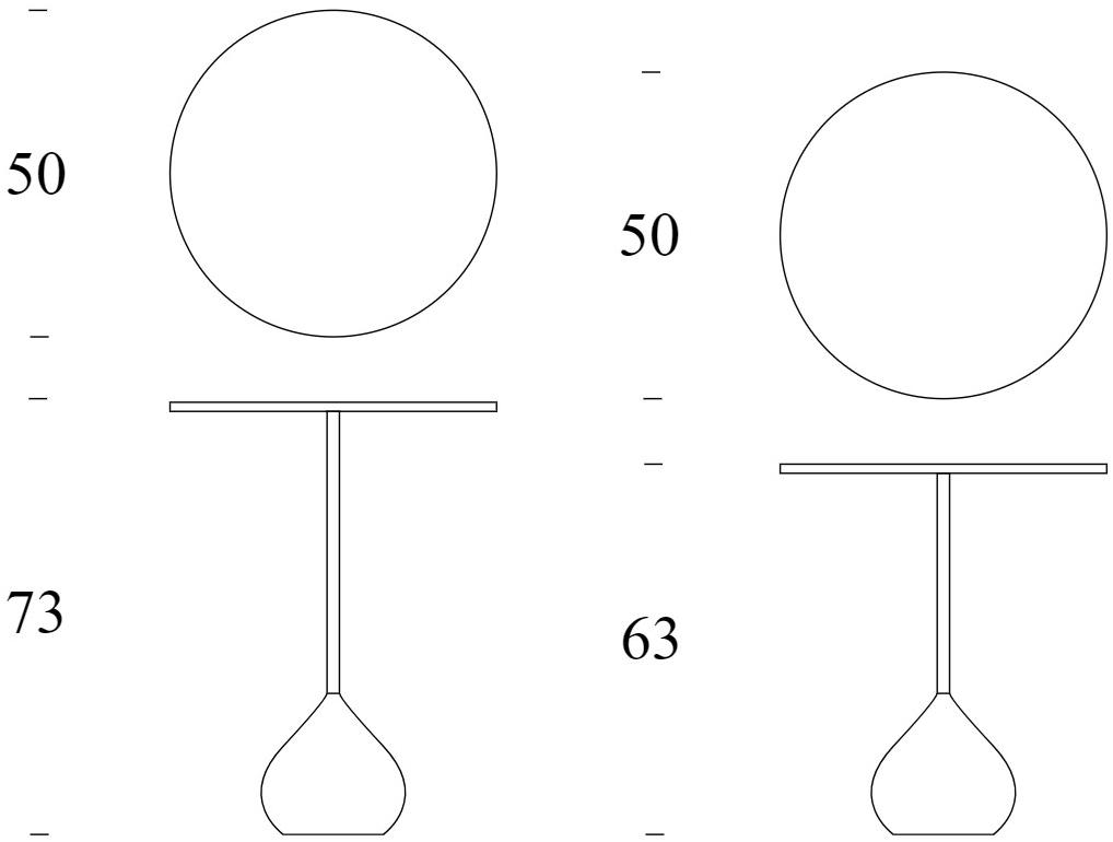 Tonin Casa Круглый стеклянный высокий журнальный столик  T8155  - Вид №2