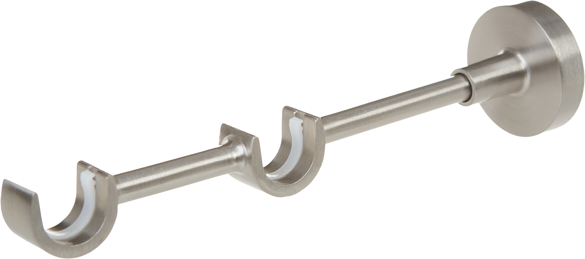 Держатель двухрядный открытый INSPIRE для карниза, металл, серый/хром 85186747 STLM-0059655