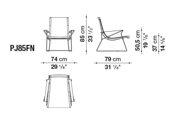 Кожаное кресло с подлокотниками B&B Italia J.J ARCH-00056487 - Вид №5
