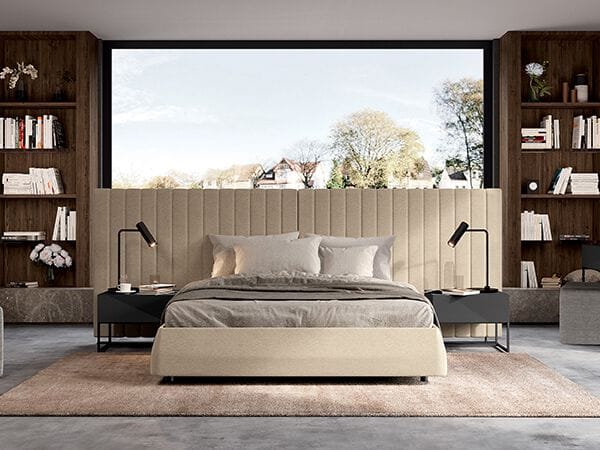 Двуспальная кровать из ткани с высоким изголовьем Febal Casa SOFTCASE ROYAL ARCH-00095259