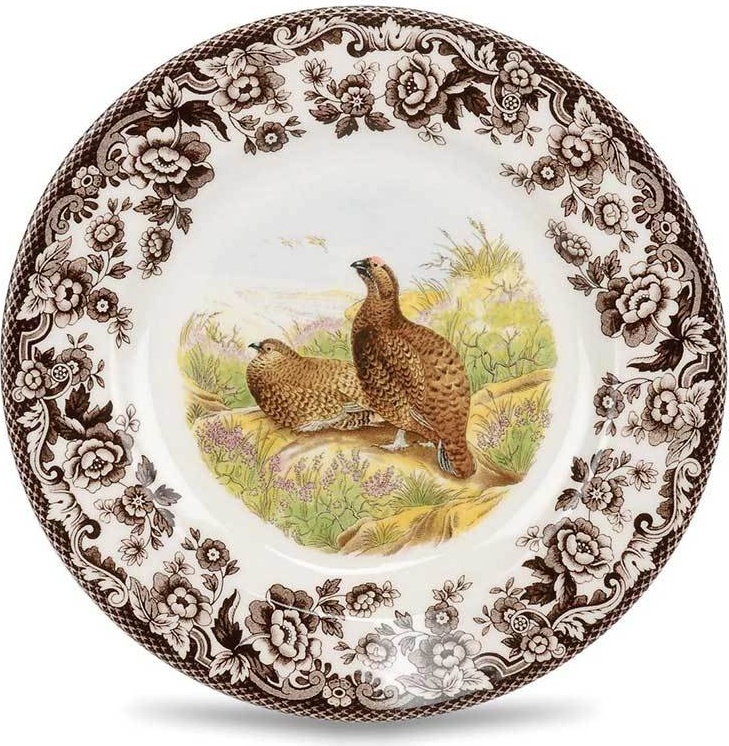10569954 Spode Тарелка закусочная Spode Английские охотничьи мотивы. Куропатка 20см Фаянс 