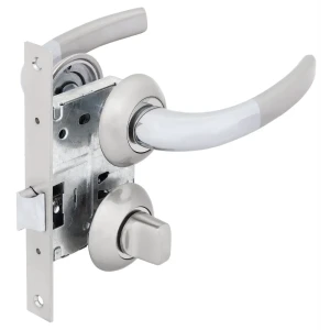 Дверные ручки Фабрика Замков 07L 170 BK с запиранием алюминий гальваническое покрытие цвет матовый никель/хром