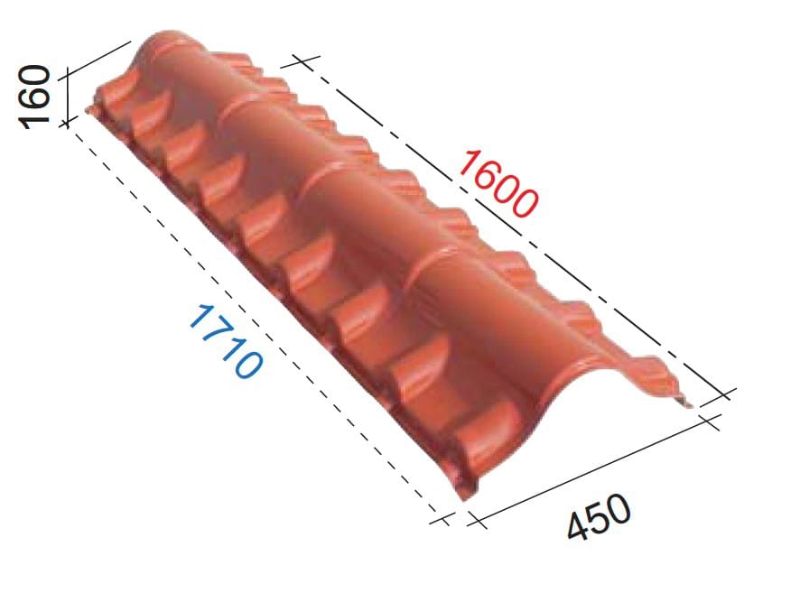 Конек для черепичной плиты First Corporation Cover-Life ARCH-00122647 - Вид №2
