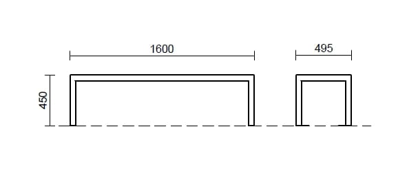 Деревянная скамья без спинки Studio Città Pack ARCH-00050737 - Вид №2