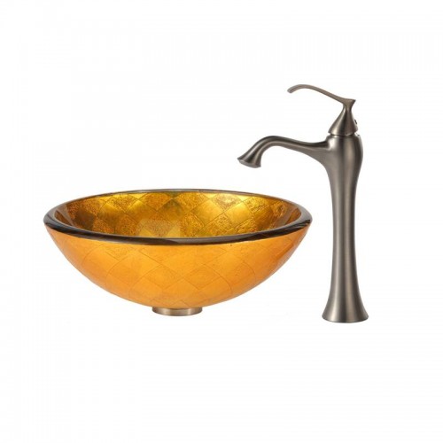 U-GV691-19mm-KEF15000 Накладная раковина на столешницу  прямоугольная Krausru  - Вид №6