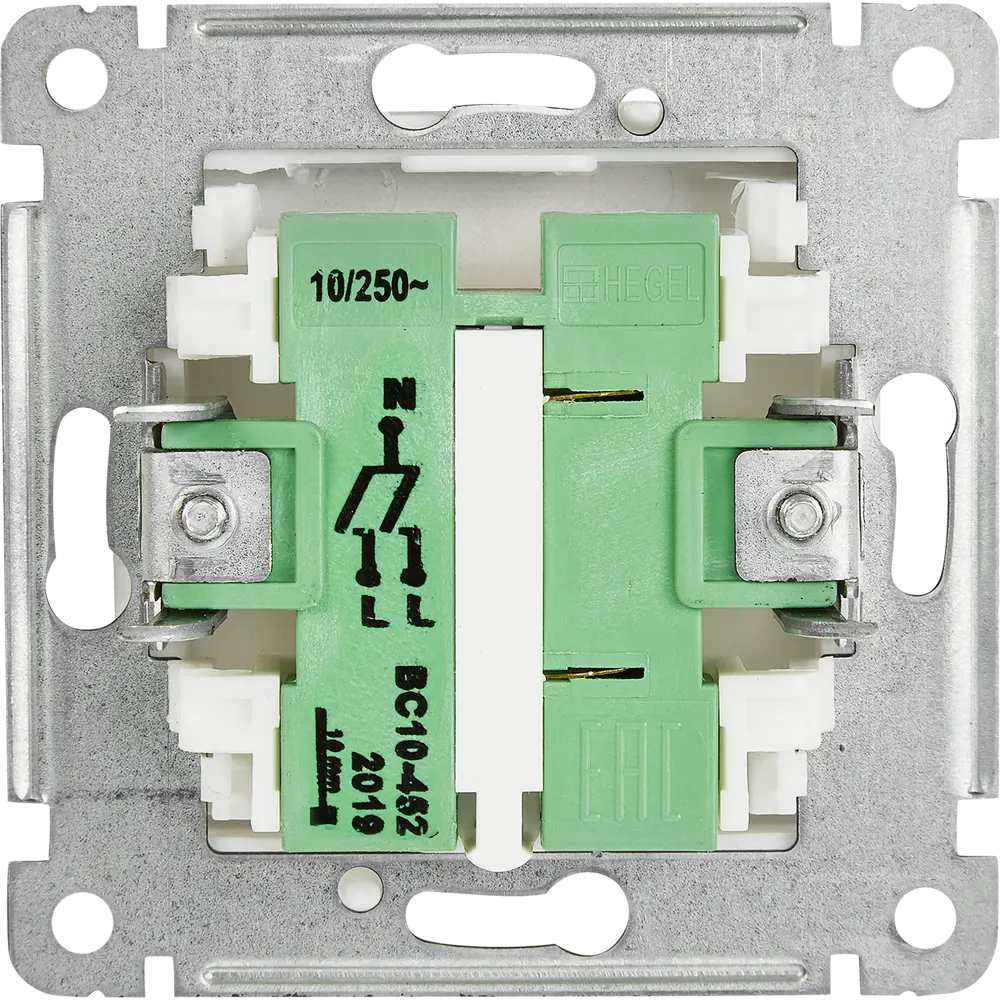 Выключатель встраиваемый Hegel Мастер 2 клавиши цвет серебро STLM-2128608 - Вид №2