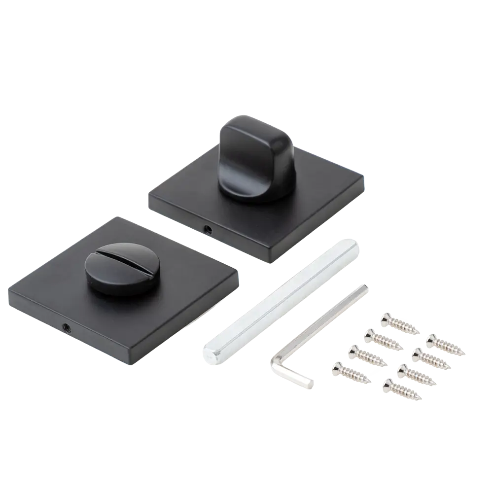 Завертка дверная квадратная Armex WC-3003-P алюминий цвет черный STLM-2026231 - Вид №1