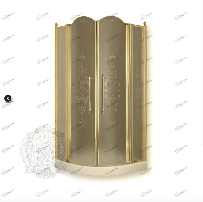 Душевой уголок MIGLIORE Diadema, 90 х 90 х 185 см, стекло прозрачное с декором ML.DDM-22.690.TR.DO