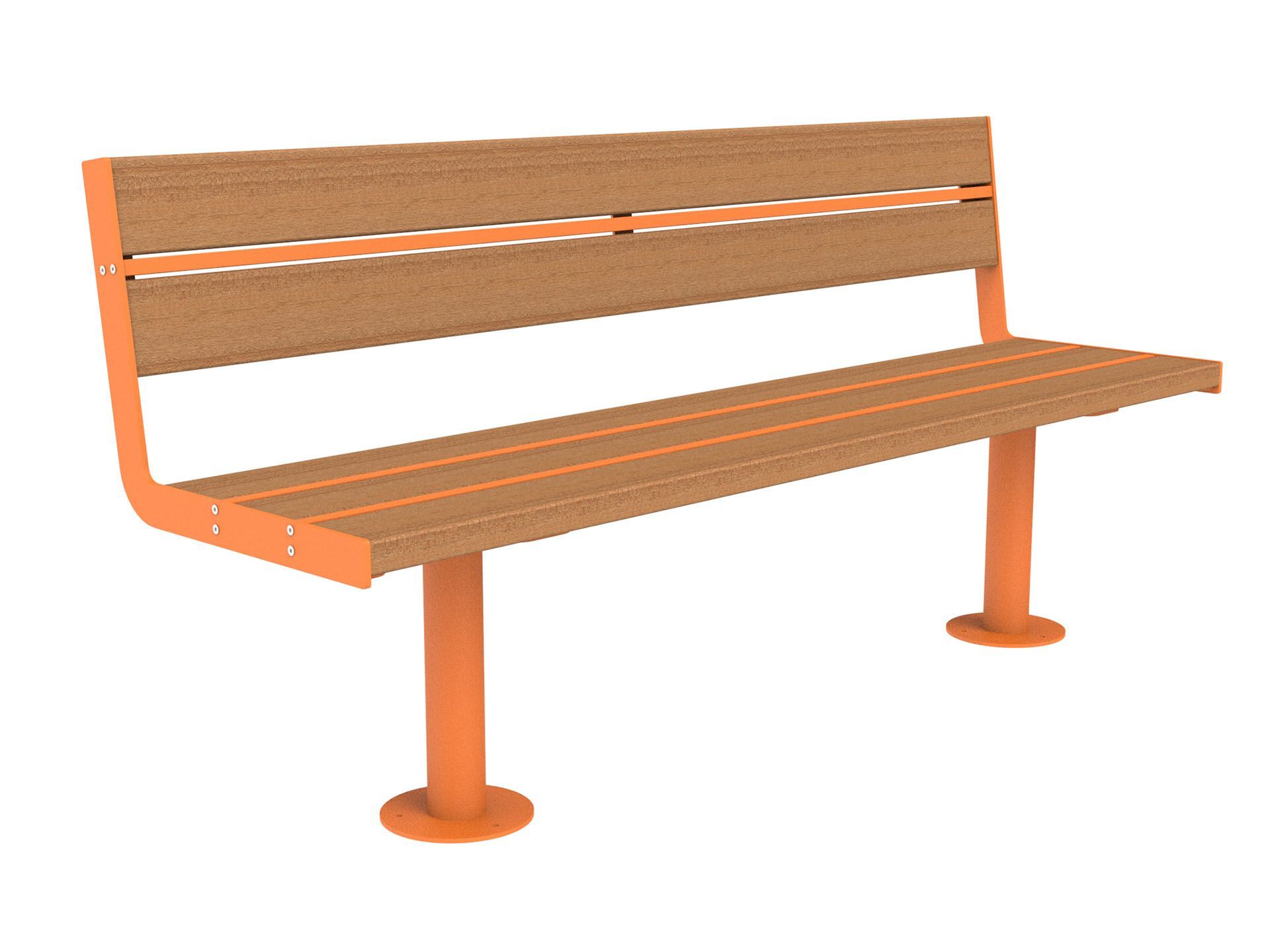 Скамья из окуме со спинкой Lazzari Joy ARCH-00135129 - Вид №3