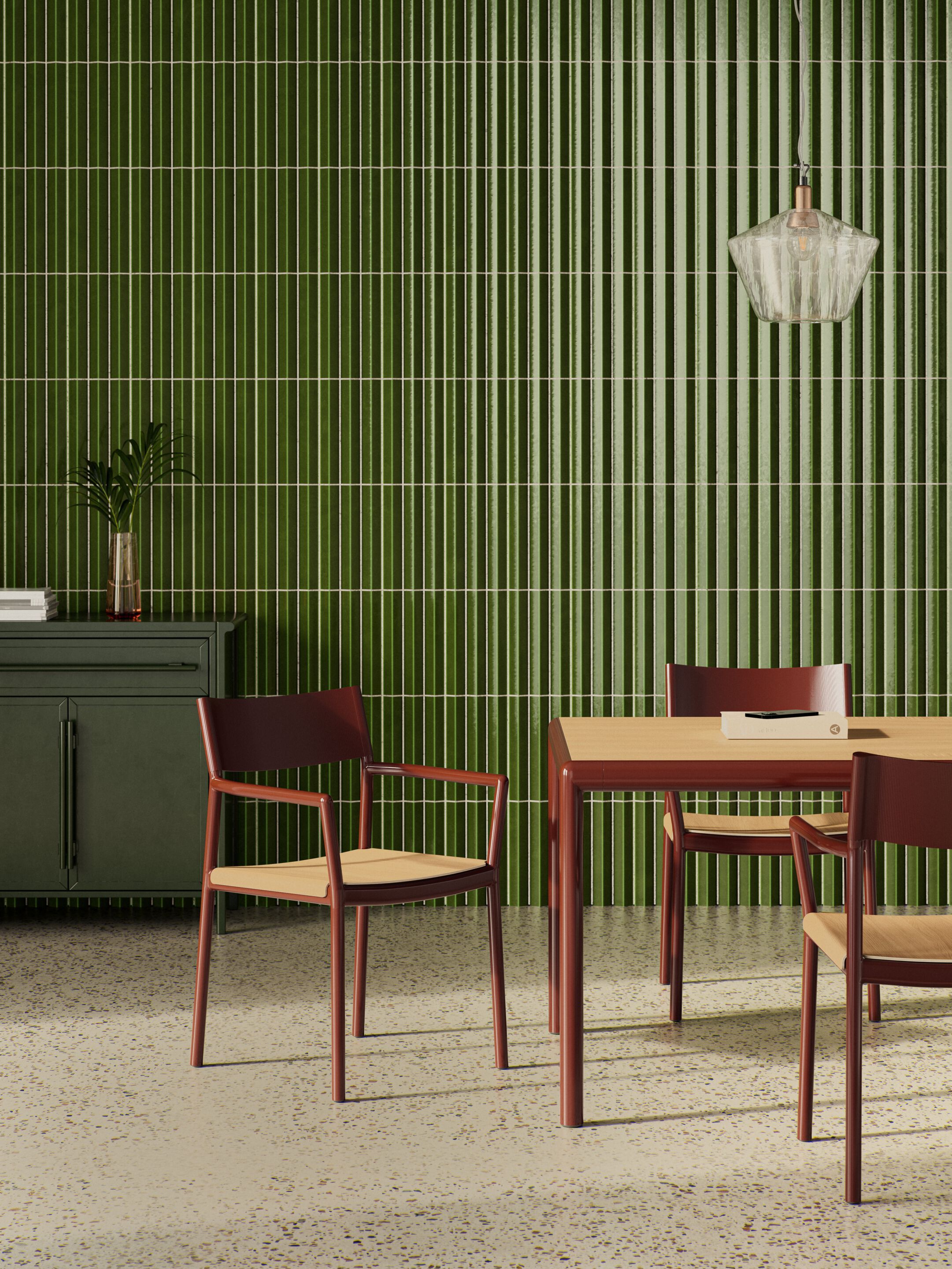 Алюминиевый стул с подлокотниками с деревянным сиденьем Kettal Passage ARCH-00035744 - Вид №3