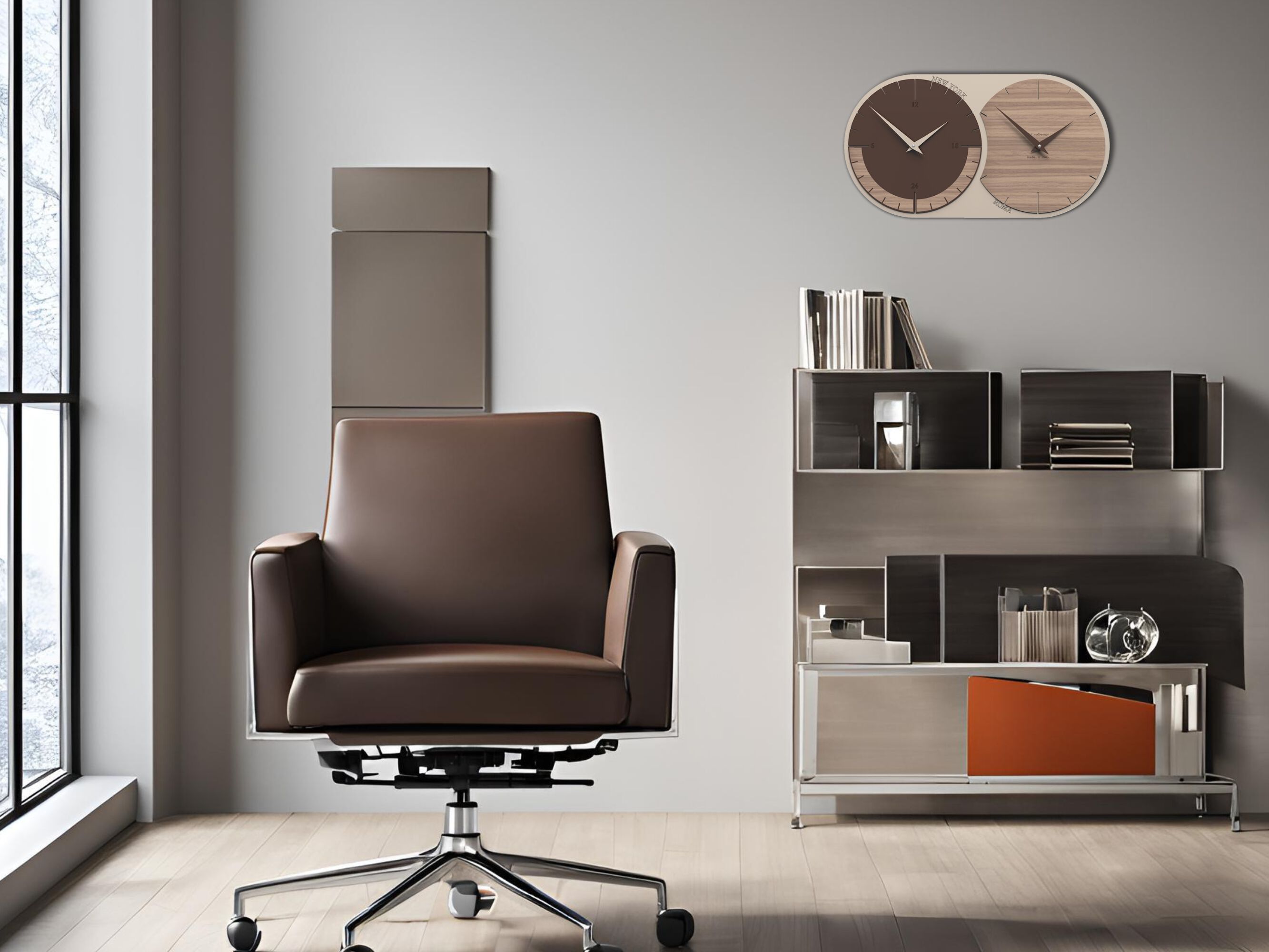 Настенные часы MDF CalleaDesign WORLD CLOCK 2 ARCH-00119789 - Вид №3