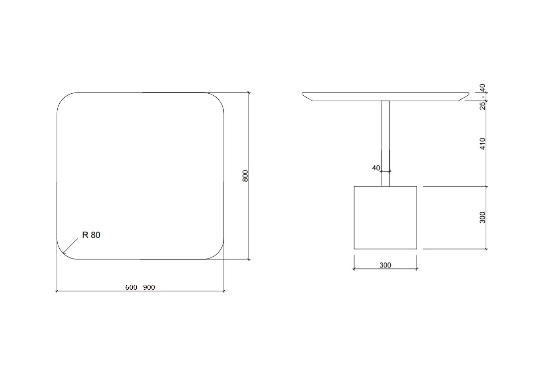 MC-20 Стол для кафе из бетона BET-ON BetOn  - Вид №2