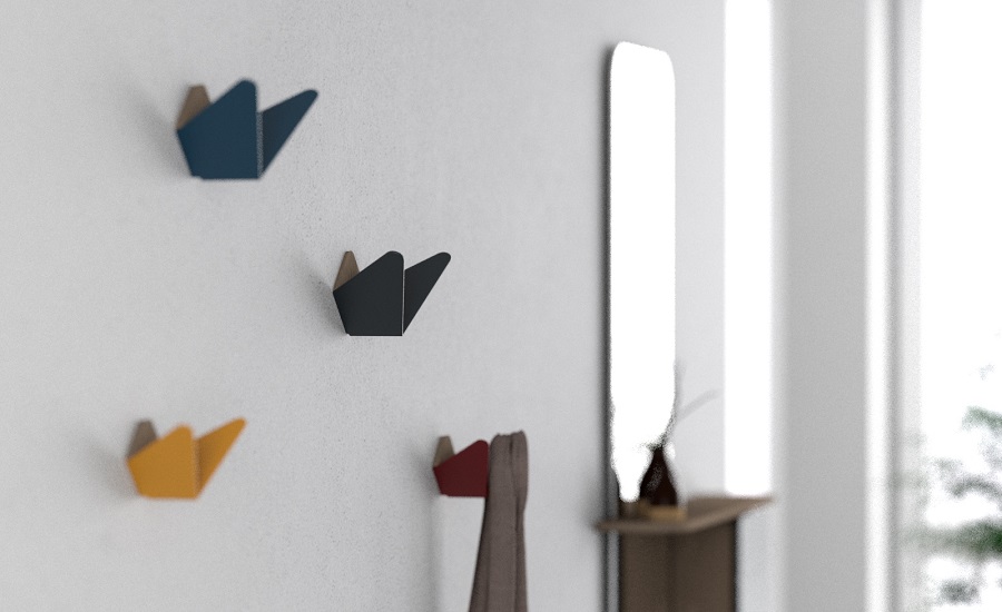 Крючок Butterflies средний, серый UMAGE 5281 - Вид №1