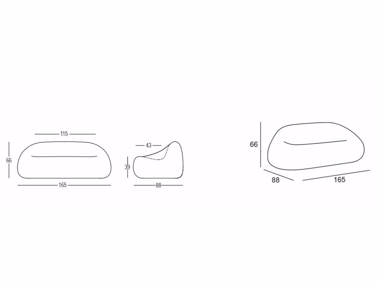 2-местный полиэтиленовый садовый диван PLUST Gumball ARCH-00141498 - Вид №13
