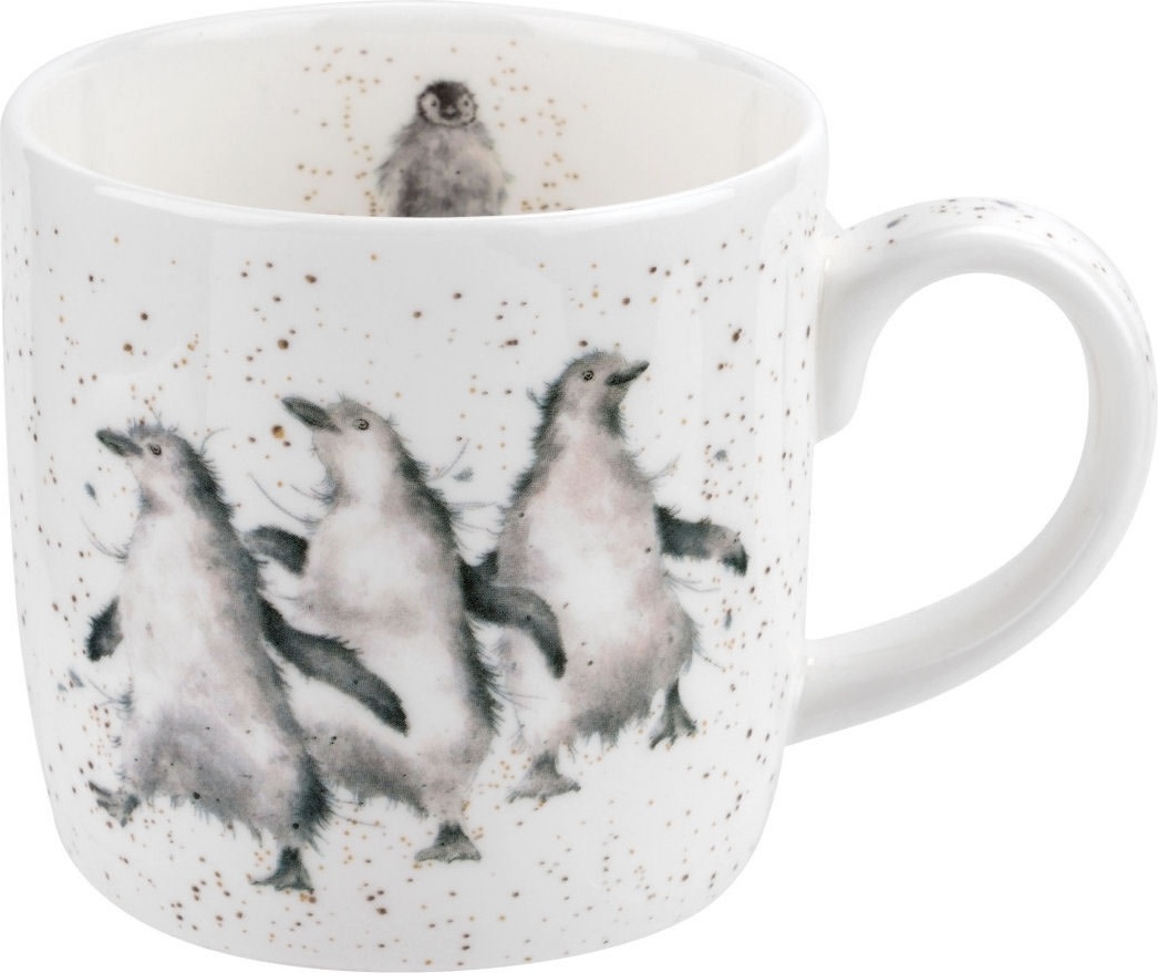 10606436 Royal Worcester Кружка Royal Worcester "Забавная фауна", "Пингвины" 310мл Фарфор костяной 
