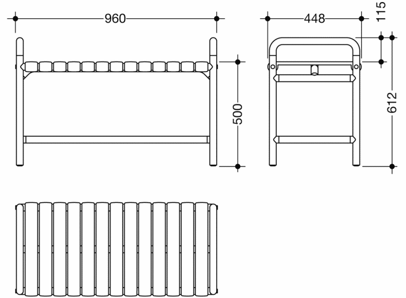 801.51.8410 Душевая скамья с нагрузкой на опору до 350 кг HEWI USA Produkte  - Вид №5