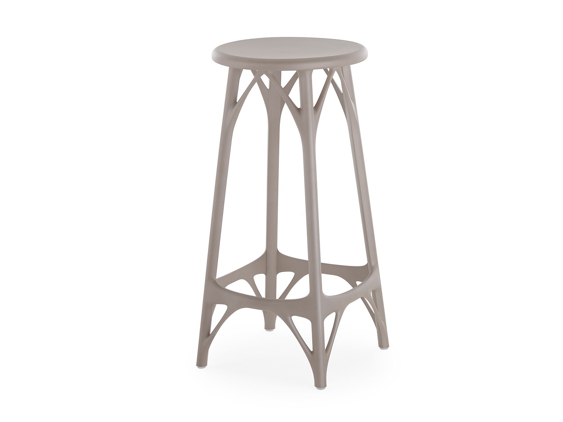 Высокий стул из переработанного инженерного пластика для сада с подставкой для ног Kartell A. I ARCH-00053756 - Вид №19