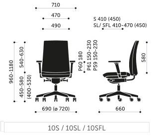 profim Офисный стул 5 спиц с подлокотниками Motto sun-id-1369143 - Вид №14