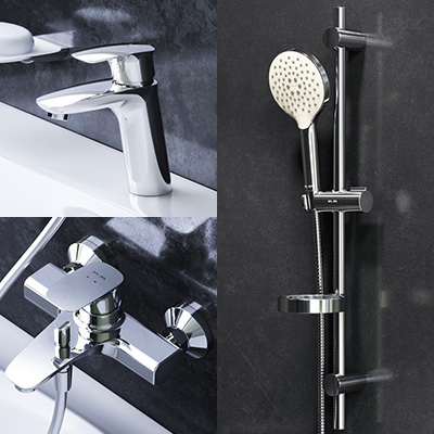 F40971A00 набор 3в1: см-ль д/умывальника см-ль д/ванны/душа душевой комплект шт. AM.PM Spirit V2.1 