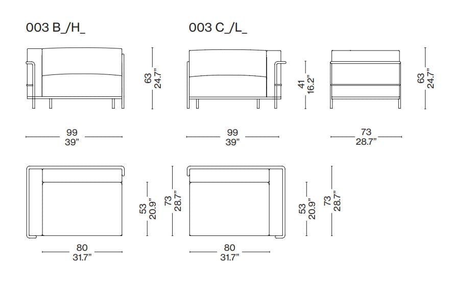 Тканевый угловой съемный садовый стул CASSINA LC ARCH-00067738 - Вид №6