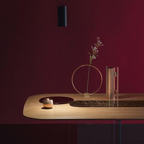 Devina Nais Стол из дерева и стекла с эффектом мрамора sun-id-1493508 - Вид №2