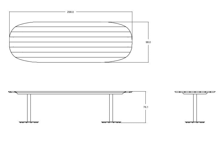 Садовый стол из тикового дерева TRIBÙ T-Table ARCH-00065281 - Вид №3