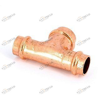 Тройник пресс18x22x18 медный IBP P513001822018